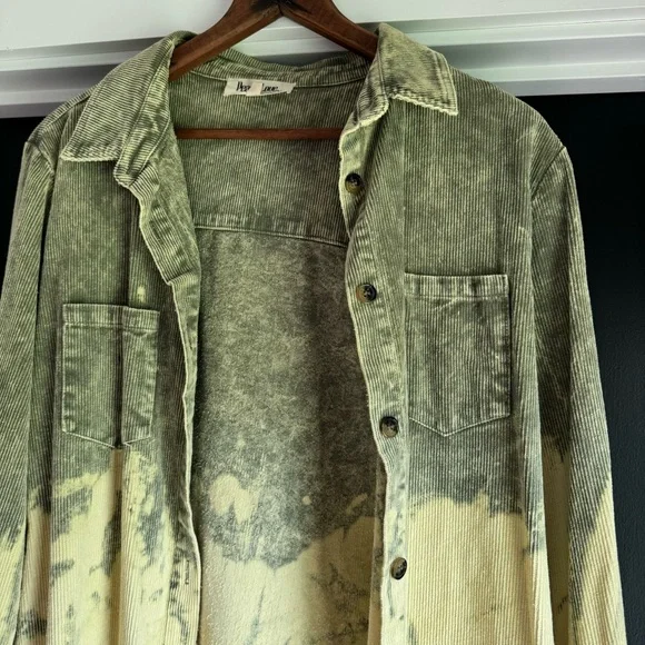 Peach Love California Corduroy Shacket Medium - Picture 2 of 6